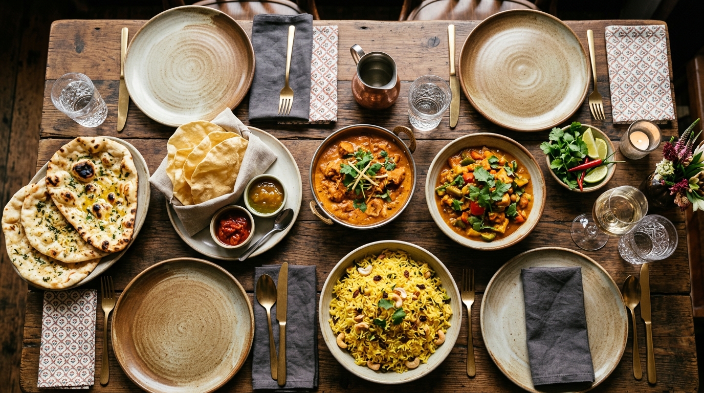 Authentic Indian takeaway prepared fresh